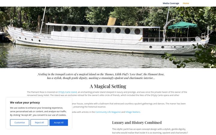 Screenshot of edithpiafsloveboat.com