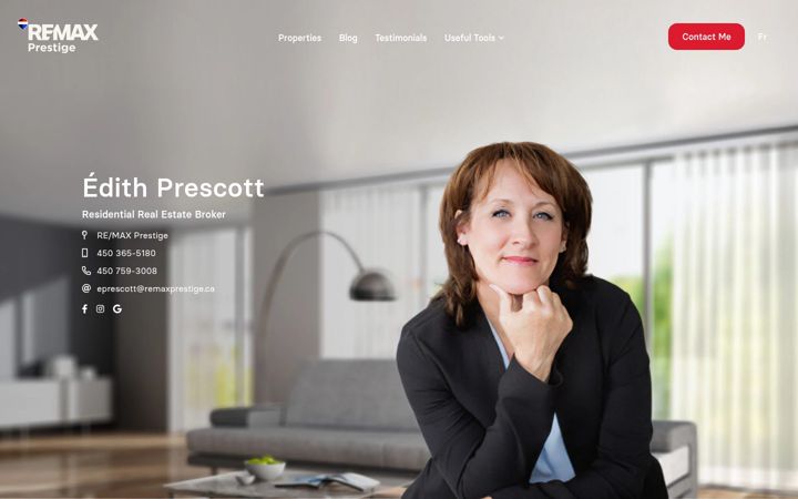 Screenshot of edithprescott.com
