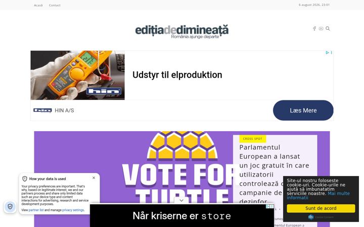 Screenshot of editiadedimineata.ro