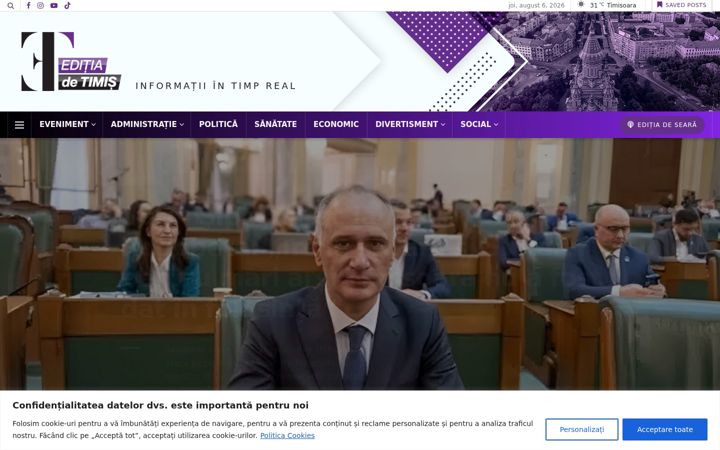 Screenshot of editiadetimis.ro