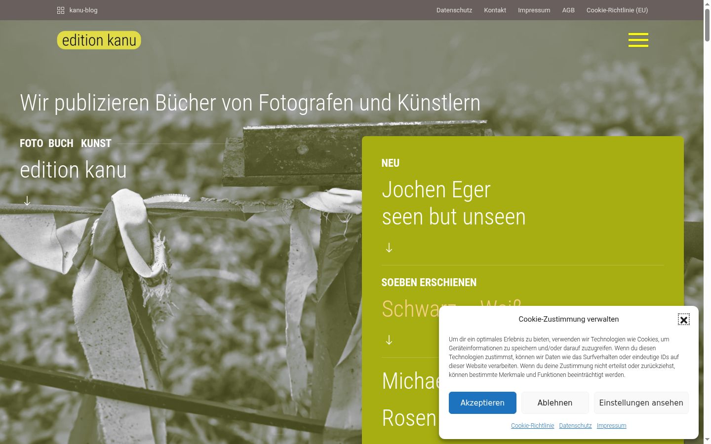 Screenshot tal-banner tal-kunsens muri qabel kwalunkwe interazzjoni