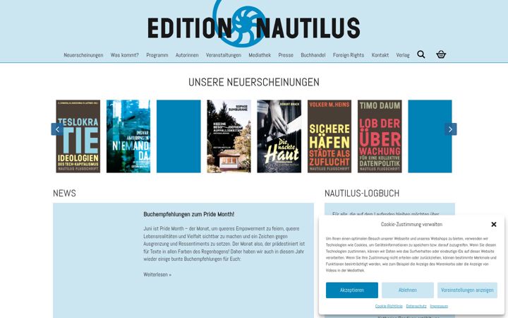 Screenshot of edition-nautilus.de