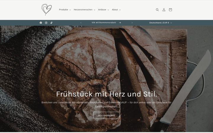 Screenshot of editionherzauf.de