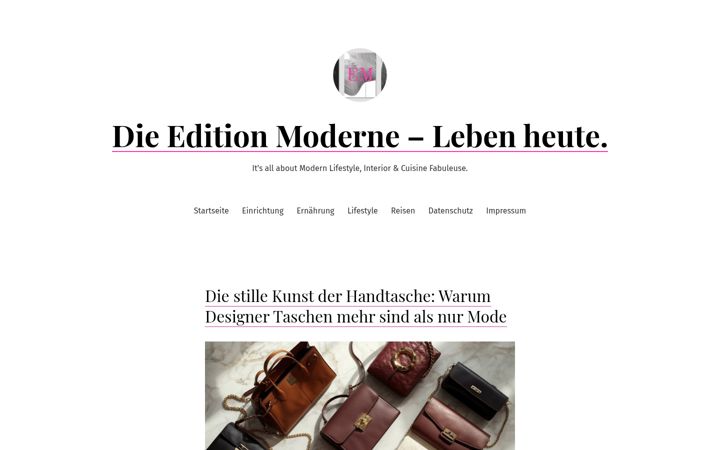 Snimka zaslona za editionmoderne.de