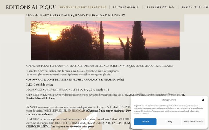 Snímek obrazovky editions-atipique.fr