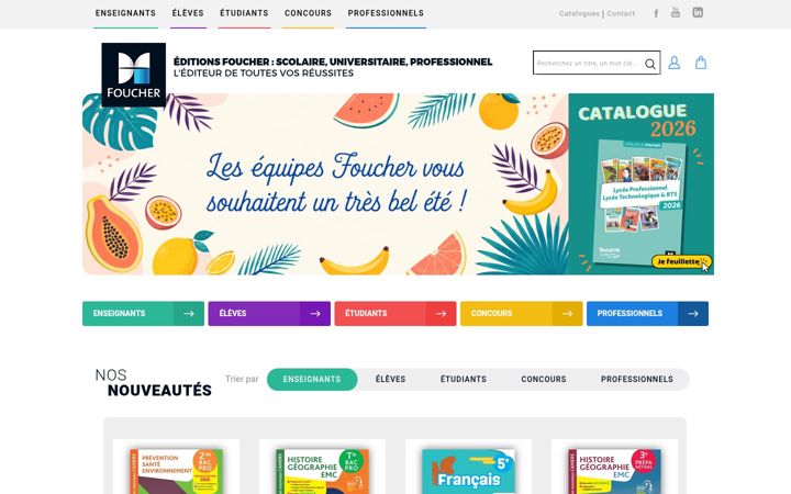 Snímek obrazovky editions-foucher.fr