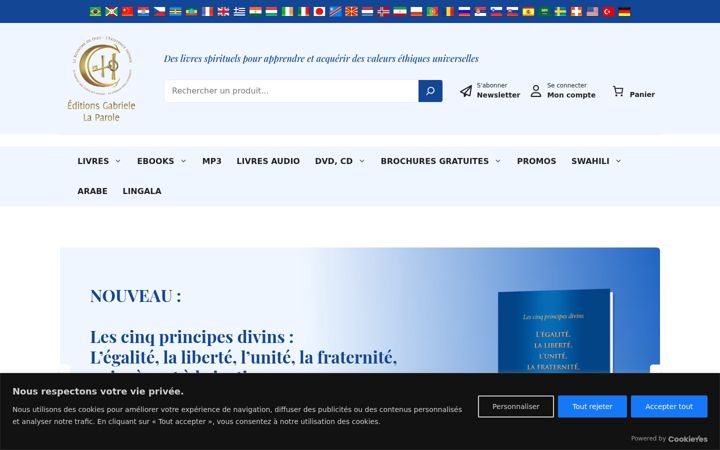 Screenshot of editions-gabriele.com