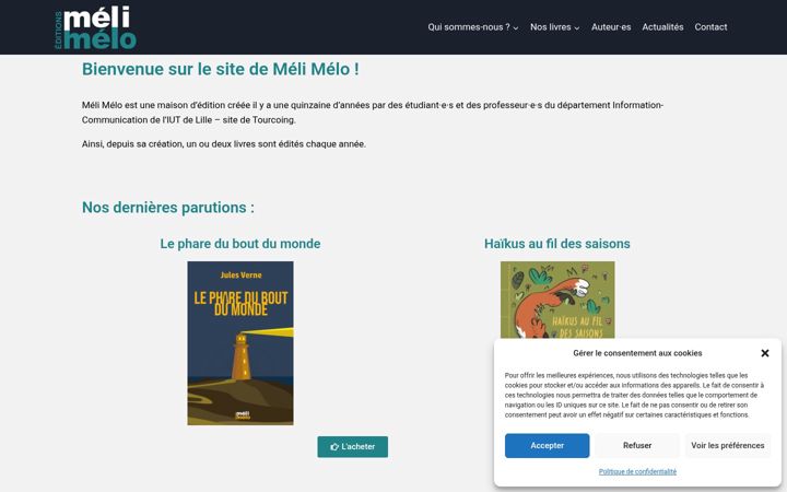 Snímek obrazovky editions-melimelo.fr