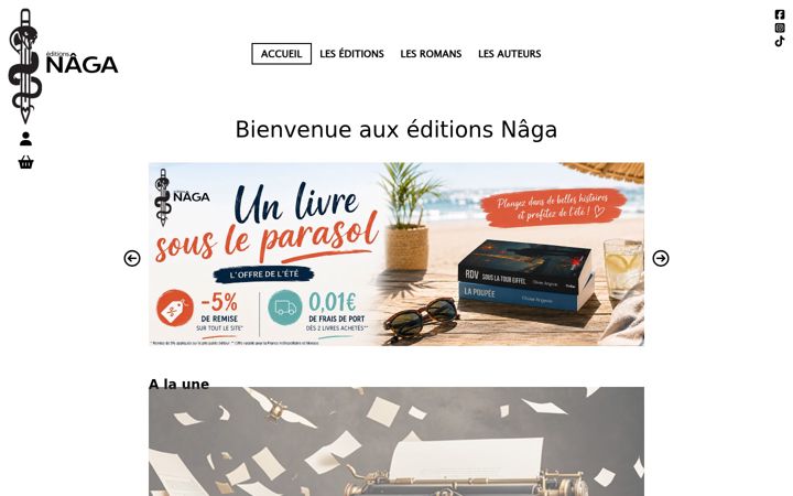Screenshot of editions-naga.com