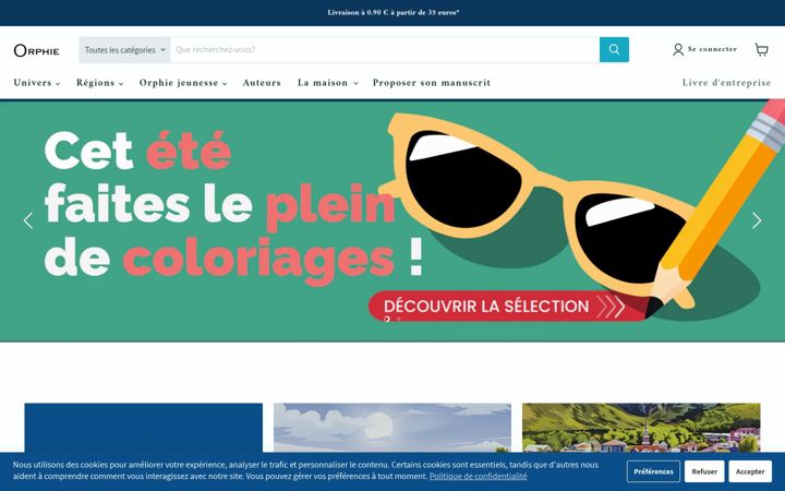 Screenshot of editions-orphie.com