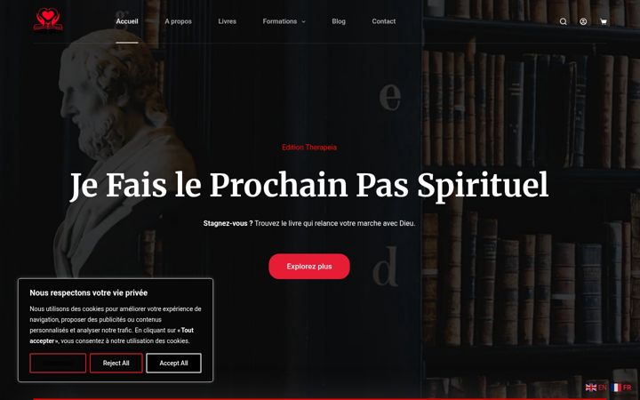 Screenshot of editions-therapeia.com
