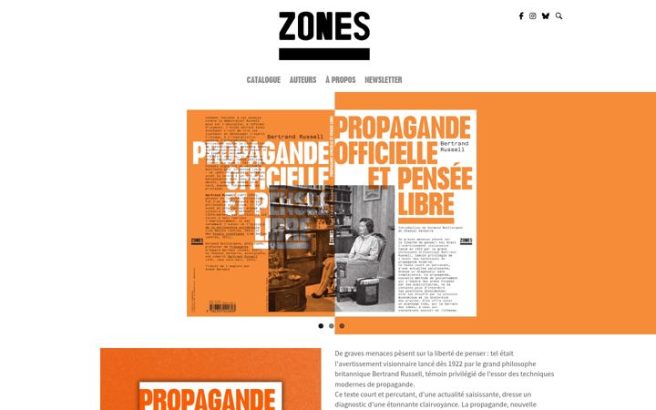Skjámynd af editions-zones.fr