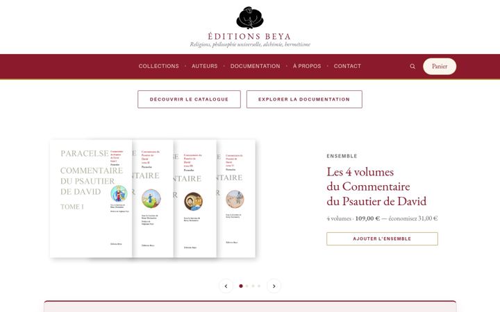Screenshot of editionsbeya.com
