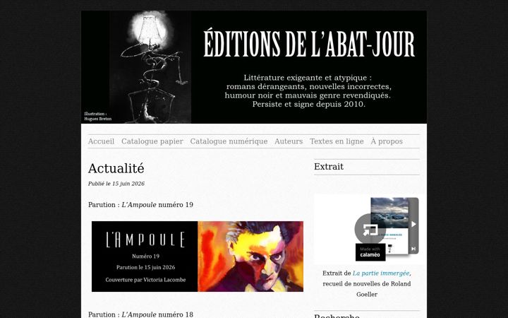 Screenshot of editionsdelabatjour.com