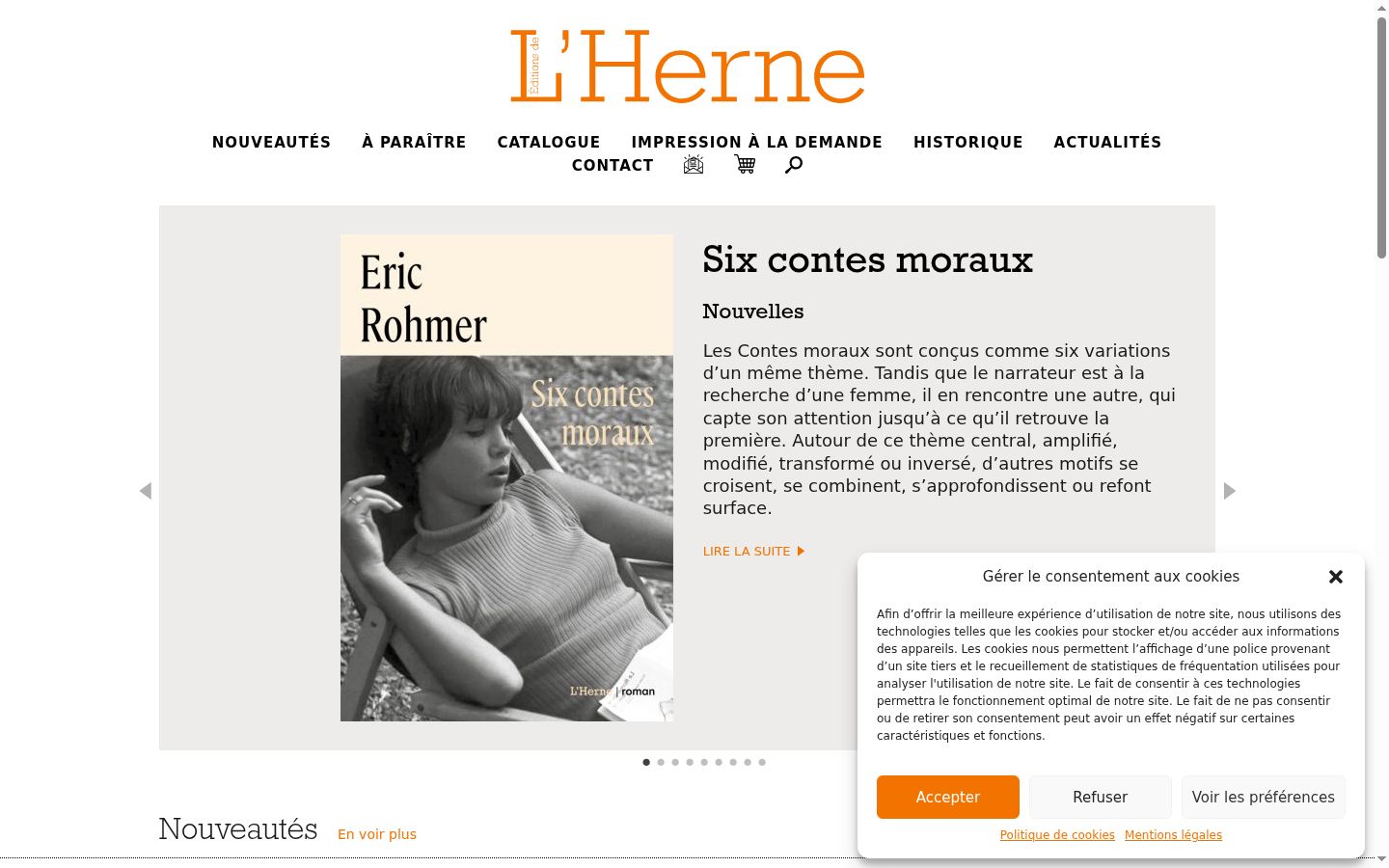 Screenshot del banner di consenso mostrato prima di qualsiasi interazione