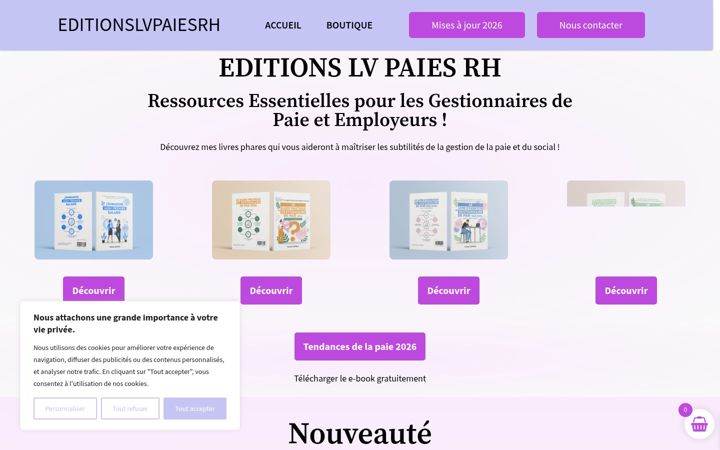 Skjámynd af editionslvpaiesrh.fr