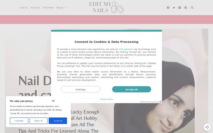 Screenshot of editmynails.com