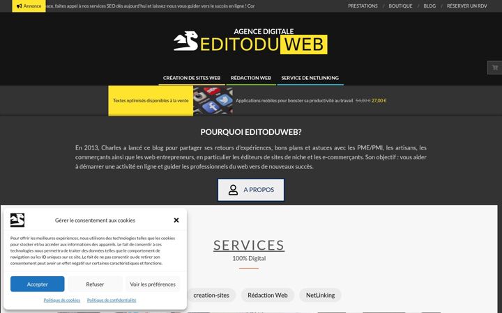 Skjámynd af editoduweb.fr