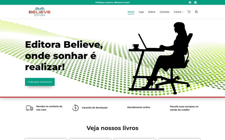 Screenshot of editorabelieve.com.br