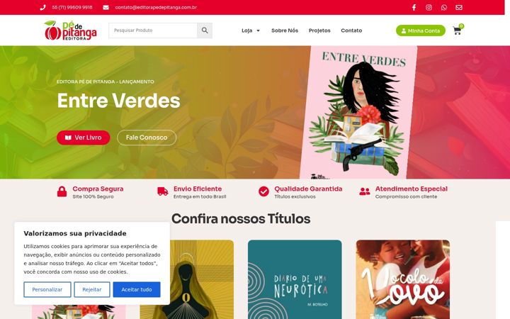 Snímek obrazovky editorapedepitanga.com.br