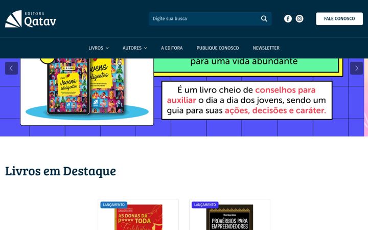Screenshot of editoraqatav.com.br