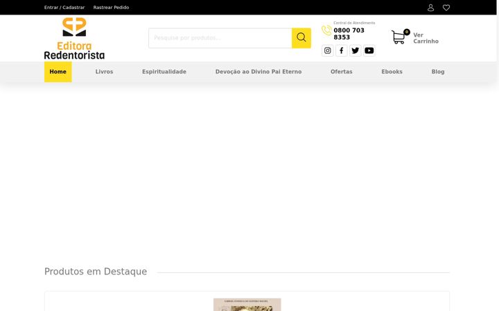 Screenshot of editoraredentorista.com.br