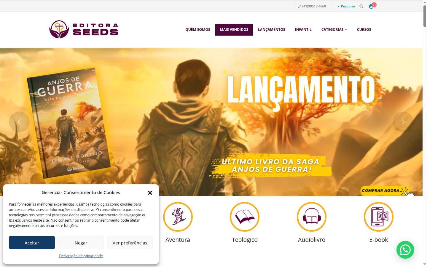 Screenshot del banner di consenso mostrato prima di qualsiasi interazione