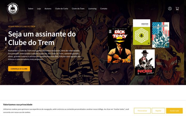 Screenshot of editoratremfantasma.com.br