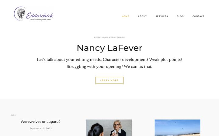 Screenshot of editorchick.com