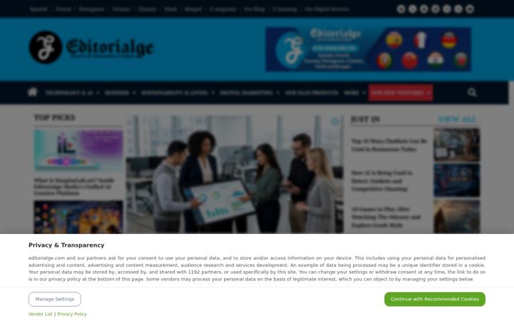 Screenshot of editorialge.com