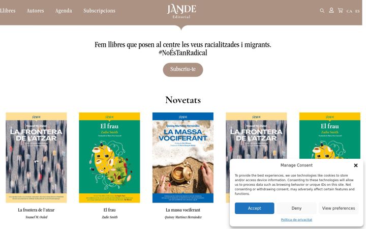Screenshot of editorialjande.com