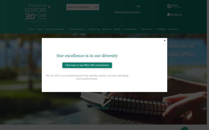 Screenshot ta' editors.org.za