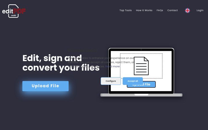 Screenshot of editpdf.mobi
