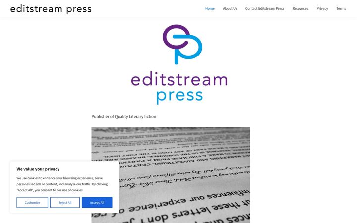 Screenshot of editstreampress.com