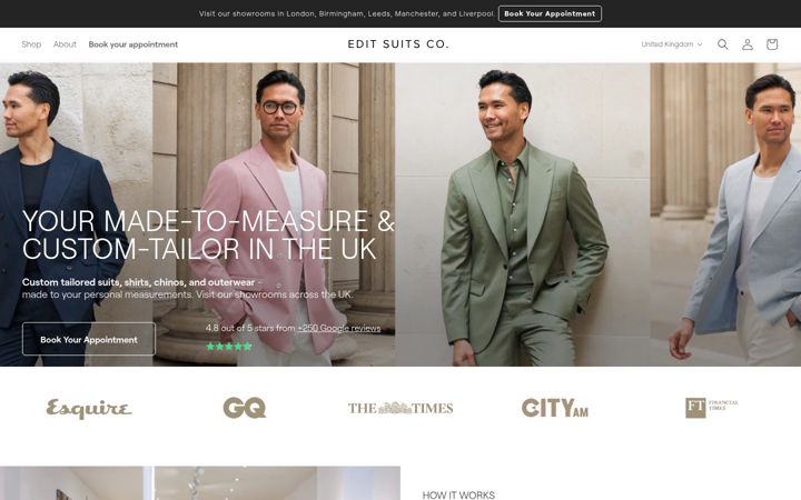 Screenshot of editsuits.com