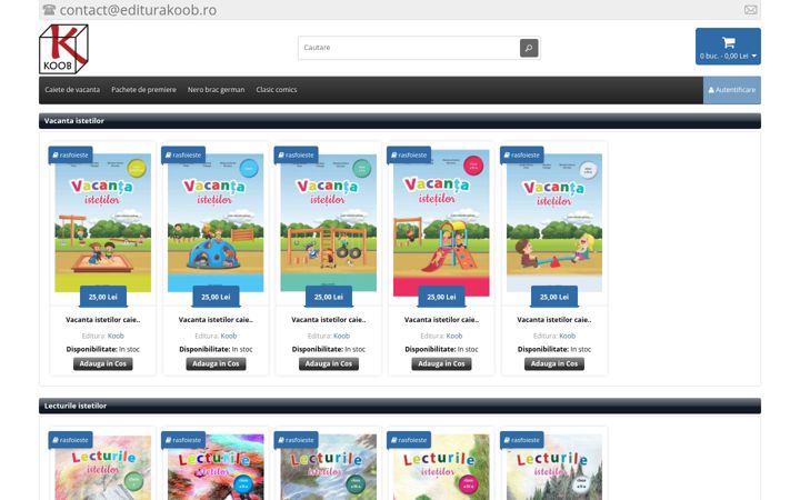Screenshot of editurakoob.ro