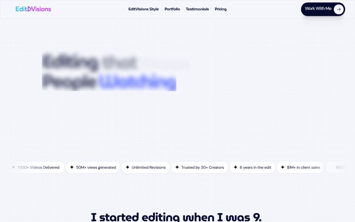 Screenshot of editvisions.com