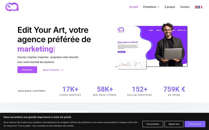 Screenshot of edityourart.com