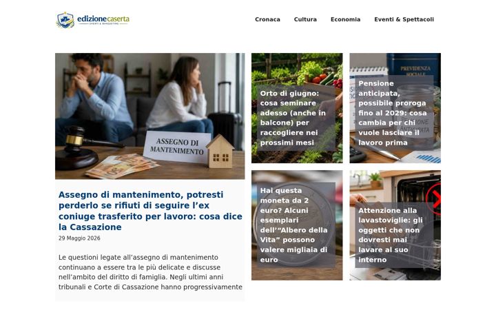 Screenshot of edizionecaserta.it