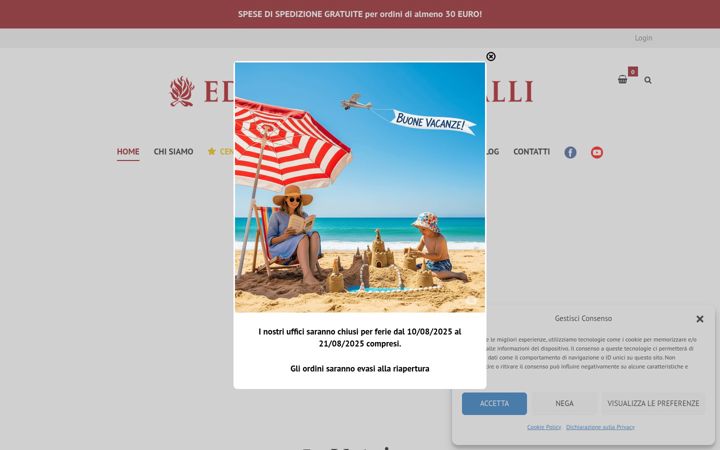 Screenshot of edizionicantagalli.com