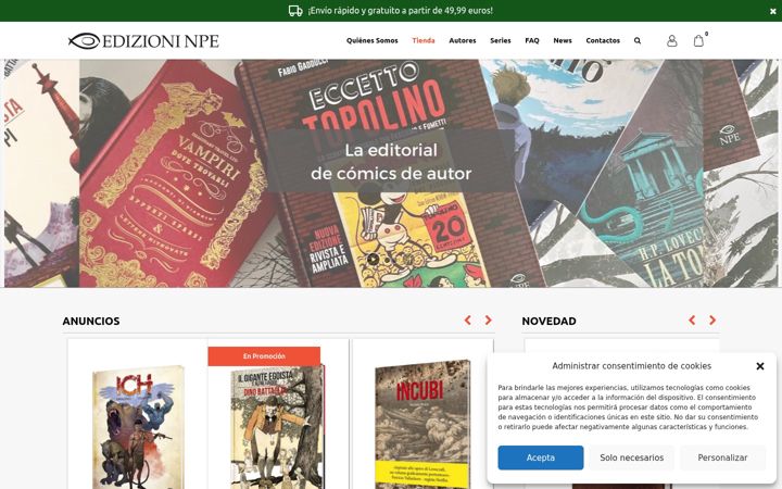 Skjermbilde av edizioninpe.es