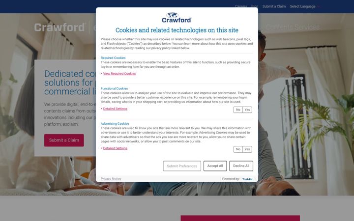 Screenshot of edjuster.com
