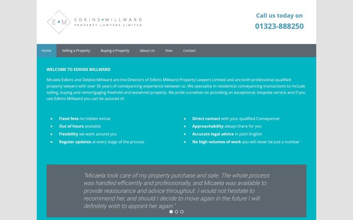 Screenshot of edkinsmillward.co.uk