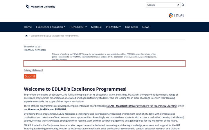 Screenshot of edlab.nl
