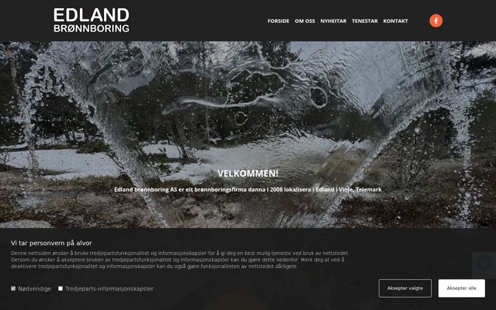 Captura de pantalla de edlandbronnboring.no