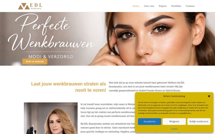 Screenshot of edlbeautysalon.nl