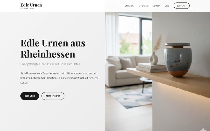 Zrzut ekranu edle-urnen.de