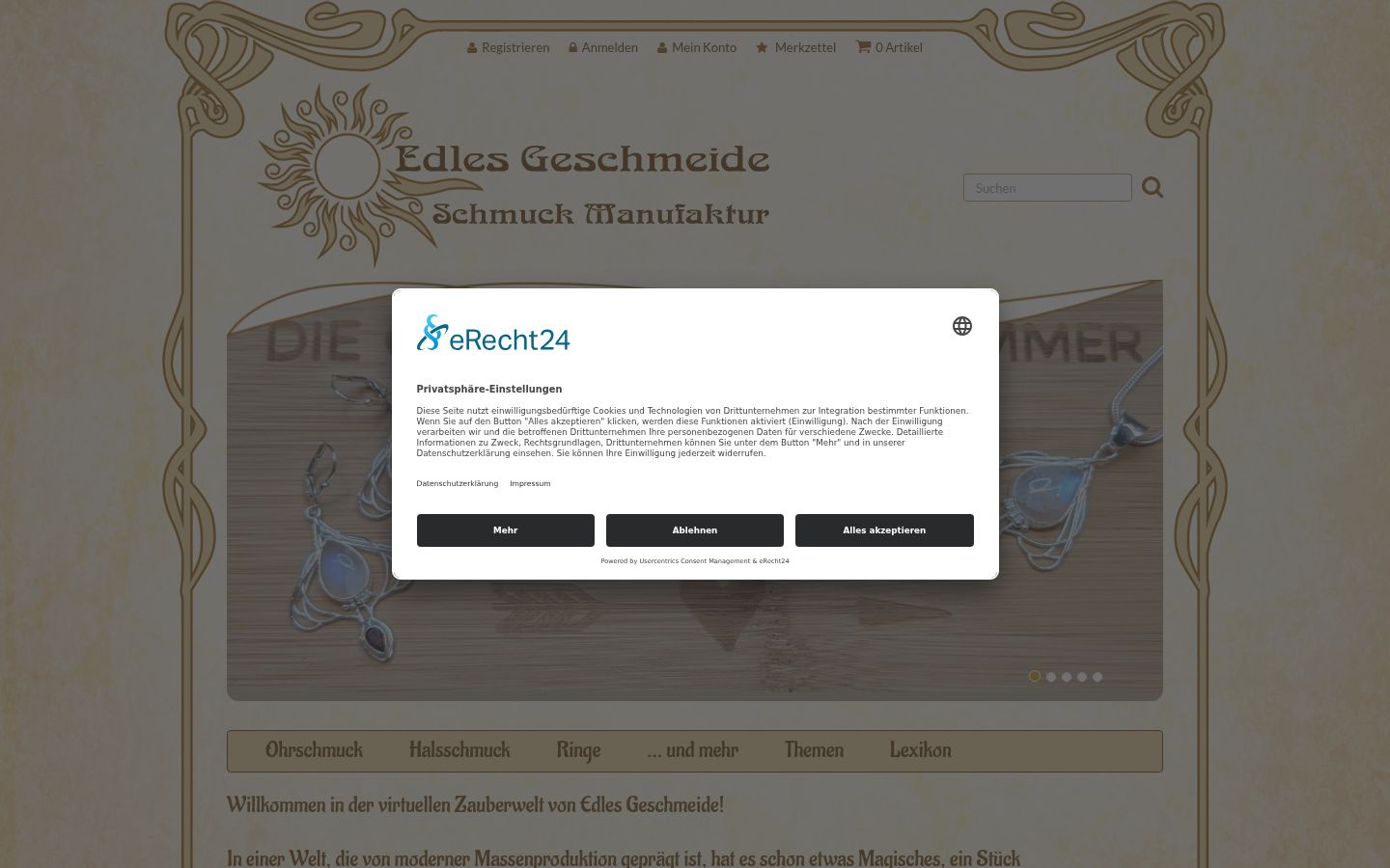 Screenshot tal-banner tal-kunsens muri qabel kwalunkwe interazzjoni