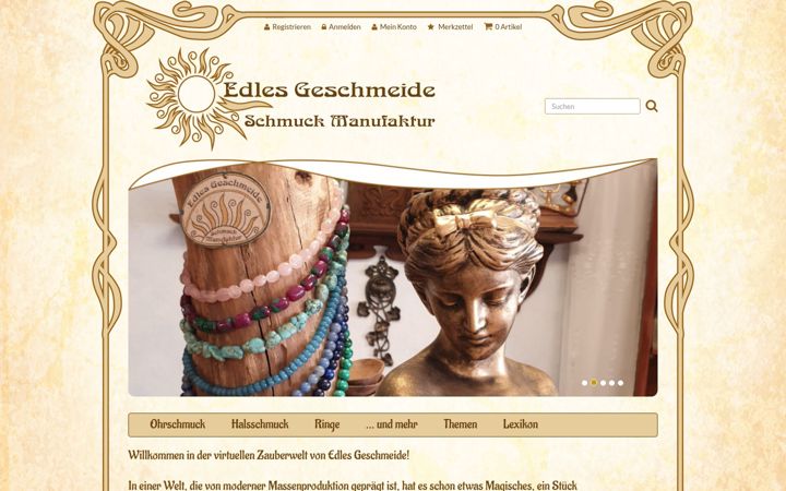 Screenshot of edlesgeschmeide.de