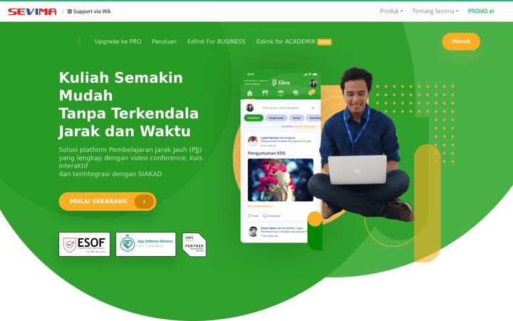 Screenshot of edlink.id